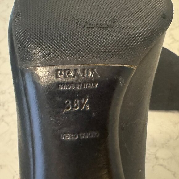 Prada Black Nappa Vitello leather pump - Picture 6 of 9